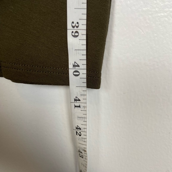 Eileen Fisher Soft Knit Long Sleeves Midi Dress Size M Color Green USA - Picture 5 of 7